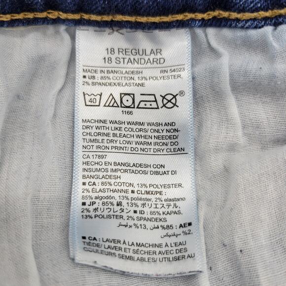 Old Navy Jeans Women's 18 Blue Rockstar Skinny Mid Rise Distressed Torn Stretchy - Picture 11 of 11